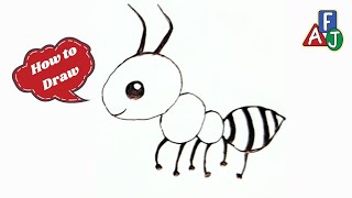 How To Draw An Ant Step By Step Easy And Simple Ant Drawing