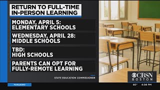 Massachusetts Sets April Deadlines For Elementary, Middle Schools To Return To In-Person Learning