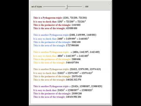 Generator of Pythagorean Triples