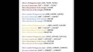 Generator of Pythagorean Triples
