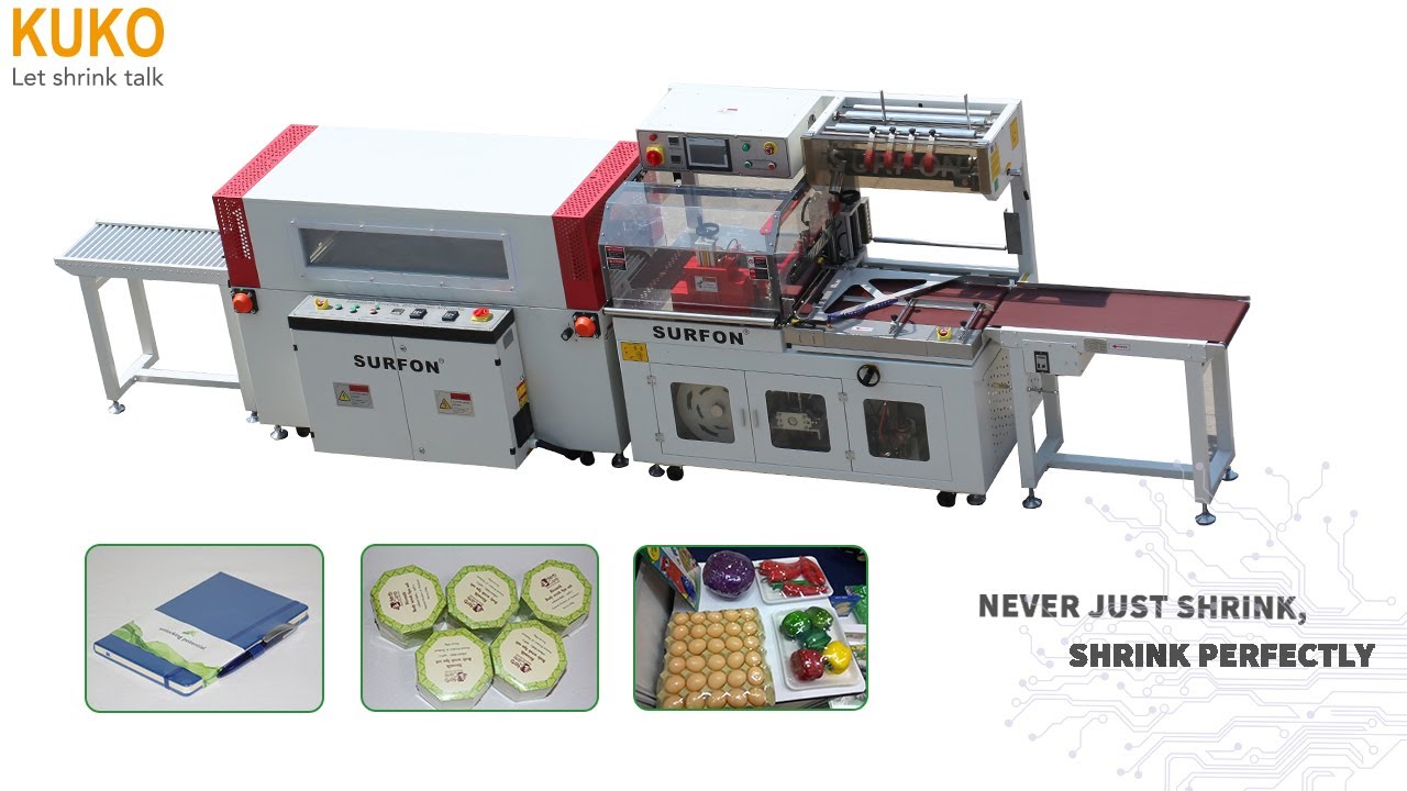 Fully auto side sealer and shrink tunnel for Chile bread and cake