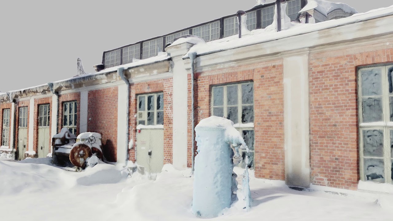 Scanned historical building in Suomenlinna, Finland