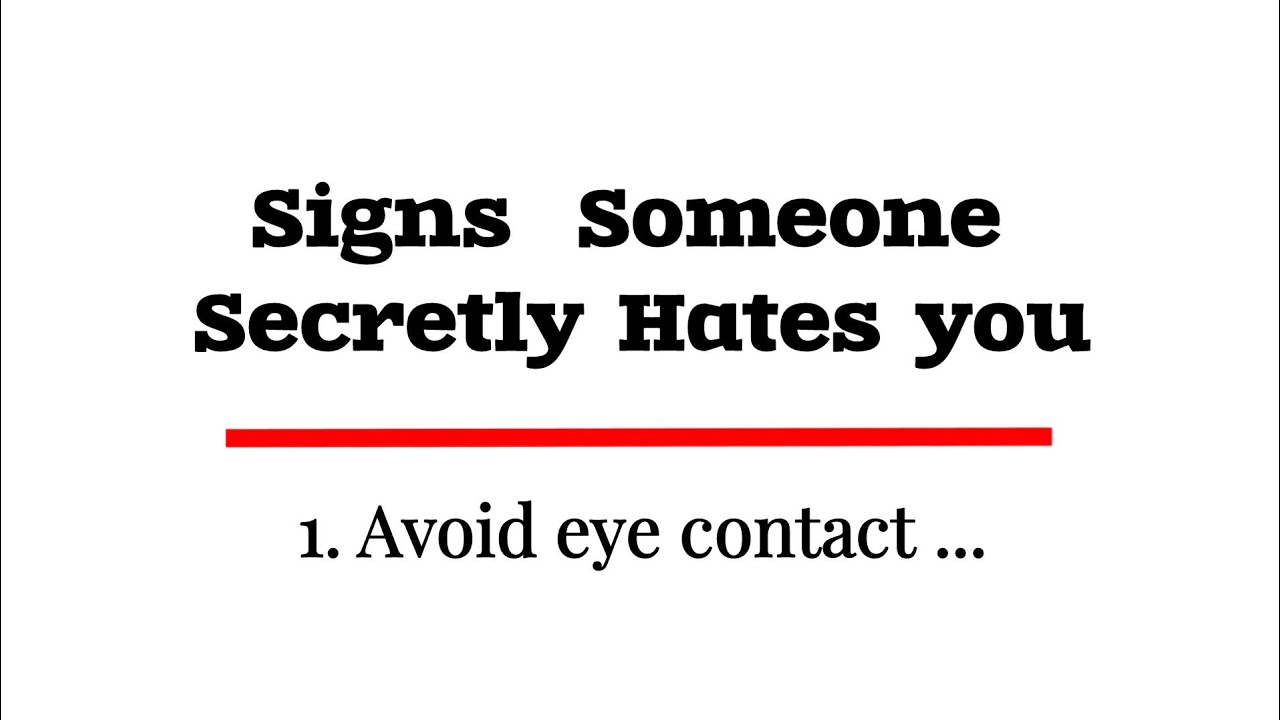Signs Someone Secretly Hates You #psycholgy #life-lessons #factoidz