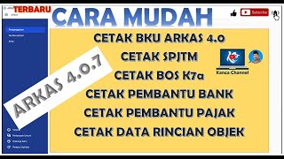 HOW TO PRINT BKU ARKAS 4.0 | SPJTM | BOS K7a | OBJECT DETAILS | ARKAS 4.0.7