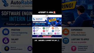 AutoRabit is Hiring 2025-2027 Java Interns 😱 | Interns for 2027 batches