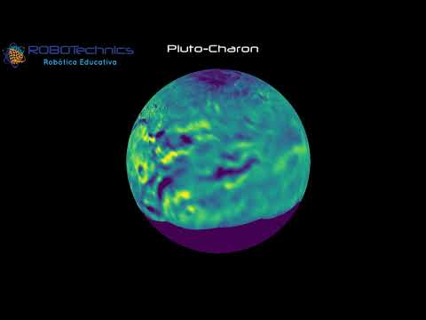 Pluto Moon Charon Python Numerical Simulation based on NASA topography