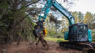 TMK MultiGrab M Removing Stumps & Moving Roots & Debris in Australia