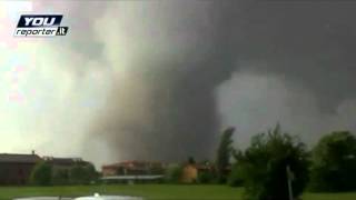 Twister wreaks havoc in northern Italy