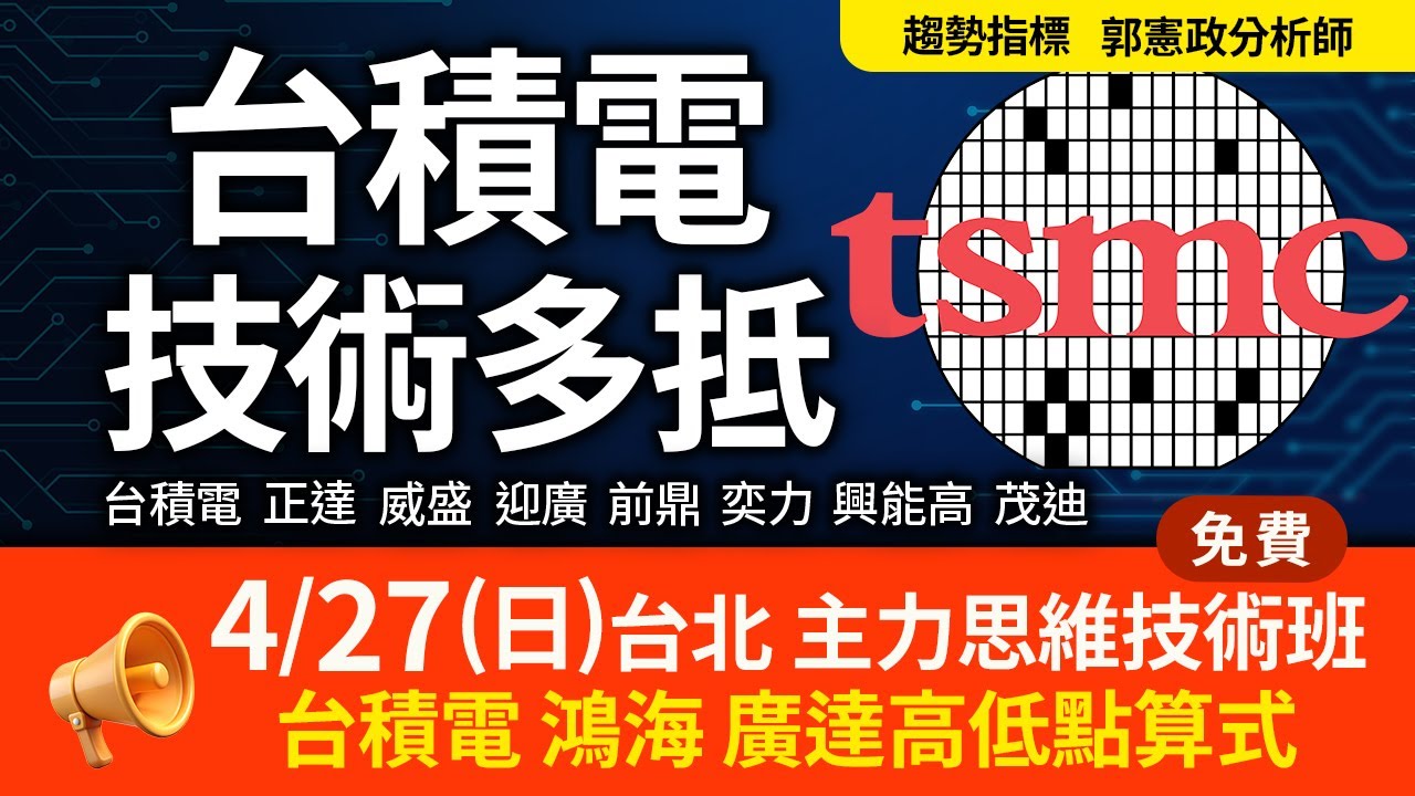 台積電技術多抵 20250422 趨勢指標 郭憲政分析師