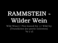 Rammstein - Wilder Wein (English German lyrics subtitles translate)