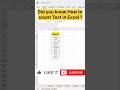 “Excel me text count karna ab 5 second ka kaam hai 😲🔥”#excel #excelshortcuts #viralvideo #viralexcel