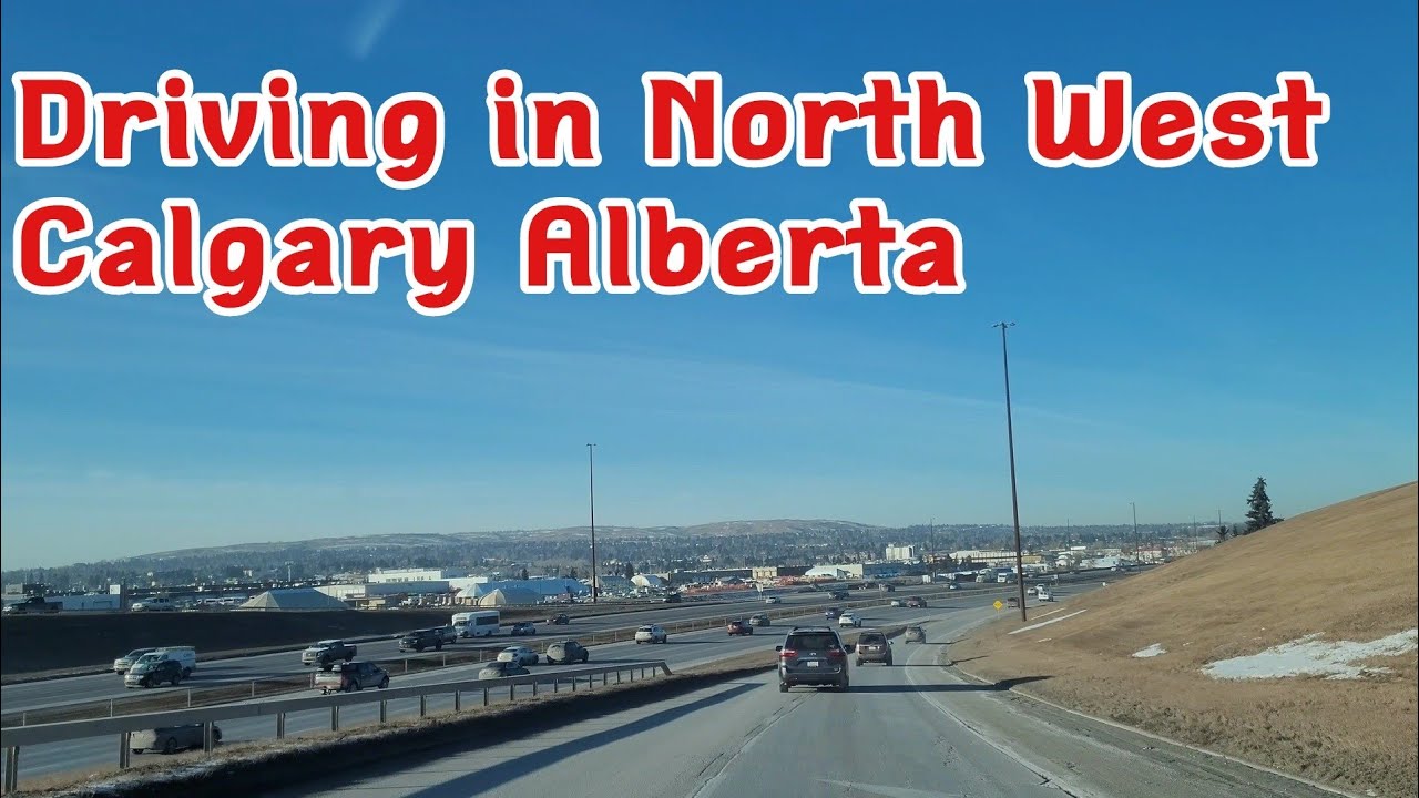 Driving in North West Calgary via Deerfoot Trail | Canada