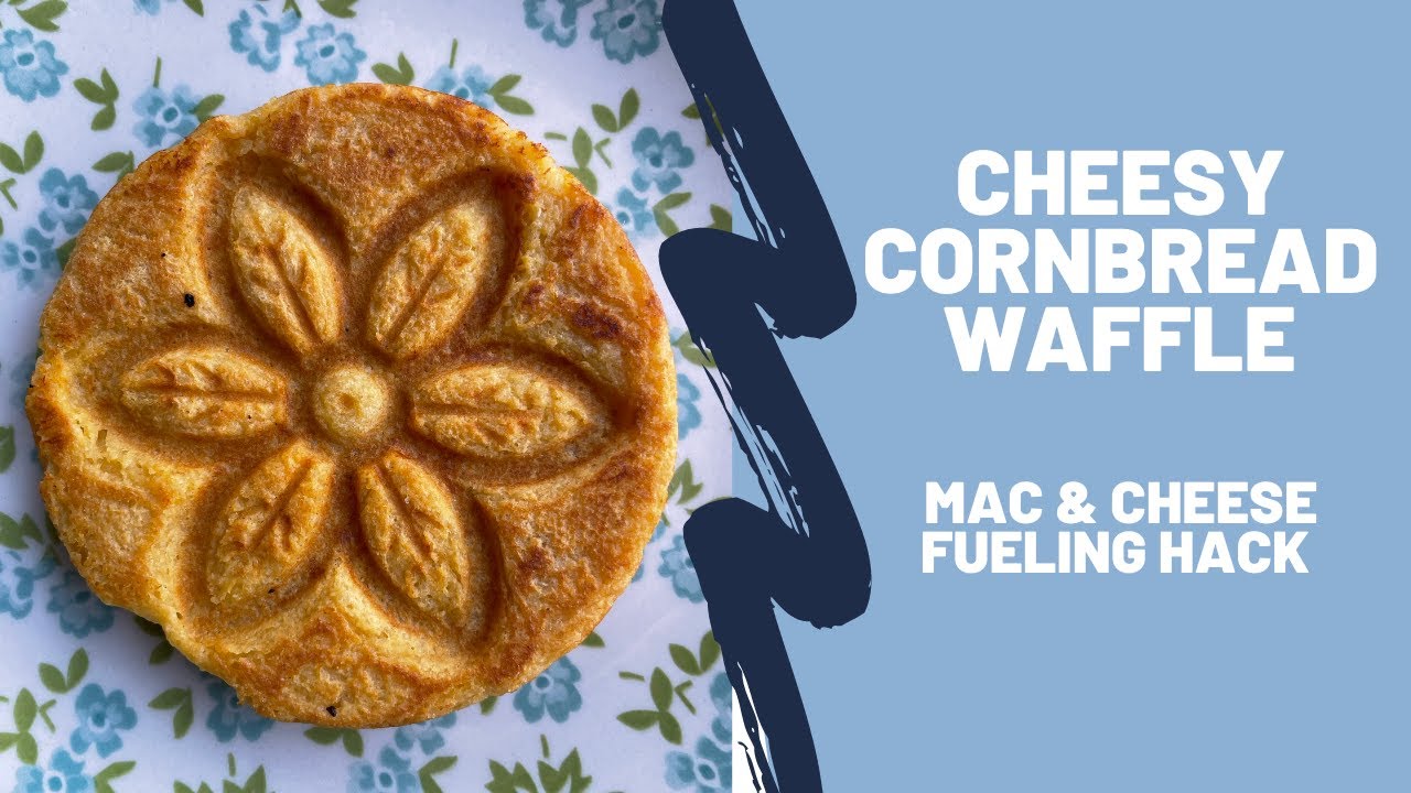 Mac & Cheese Optavia Fueling Hack- cheesy waffle with cornbread texture!