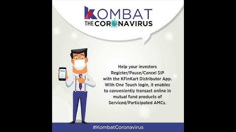 Register/Pause/Cancel #SIP with One Touch Login of #KFinkart Distributor App.