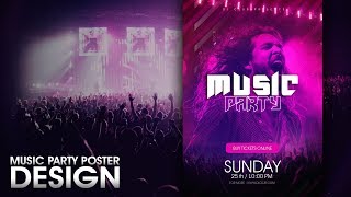 Music Party : Poster Design | Photoshop Tutorial