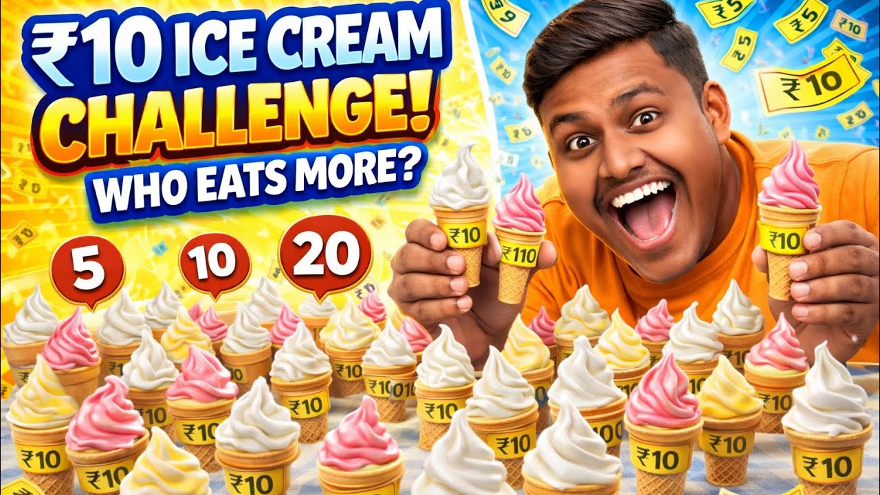 ₹10 Ice Cream Challenge 😱 | kia adhika khai pariba?