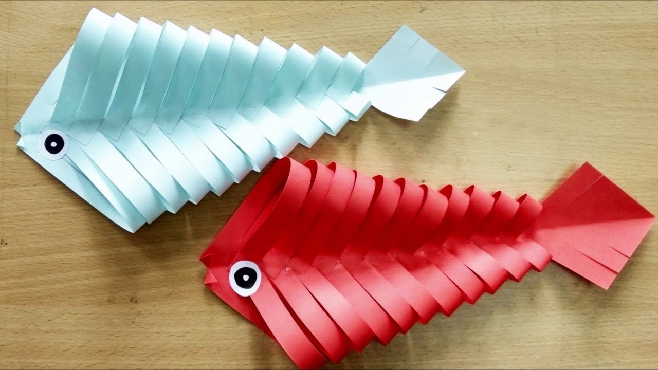 Cara Membuat Origami Ikan Kerajinan  Tangan Simple  YouTube