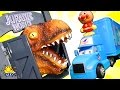 アンパンマン おもちゃ 恐竜が檻から脱走！バイキンマン はたらくくるまのトラックがお助け！ AnpanMan and Cars Truckr toys play
