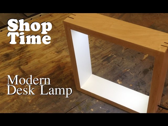 DIY desk lamp base construction mitered frame