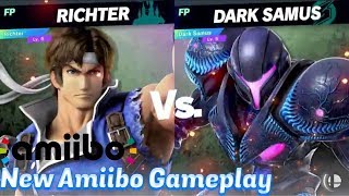 DARK SAMUS & RICHTER New AMIIBO Gameplay, Super Smash Bros. Ultimate - Emceemur