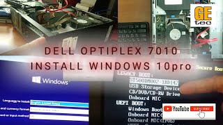 DELL Optiplex 7010 Core - i7 CPU / Hard Disc  Format And Install Windows 10 Pro