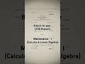 #btech (CSE) #ymca #mathematics -1 #question paper  #1st year #exam