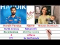 Comparison hardik pandya vs natasa stankovic  networth affairs family luxury cars  lifestyle