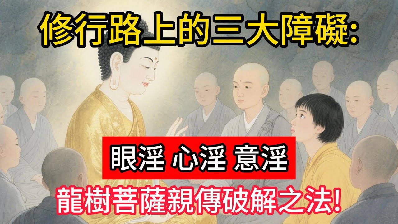 修行路上的三大障礙：眼淫、心淫、意淫，龍樹菩薩親傳破解之法！#佛學 #正能量 #菩提解脫道 #佛教文化 #佛教故事 #人生感悟