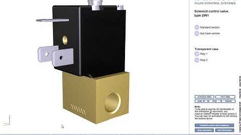 3D animation Bürkert Solenoid Control Valve Type 2861