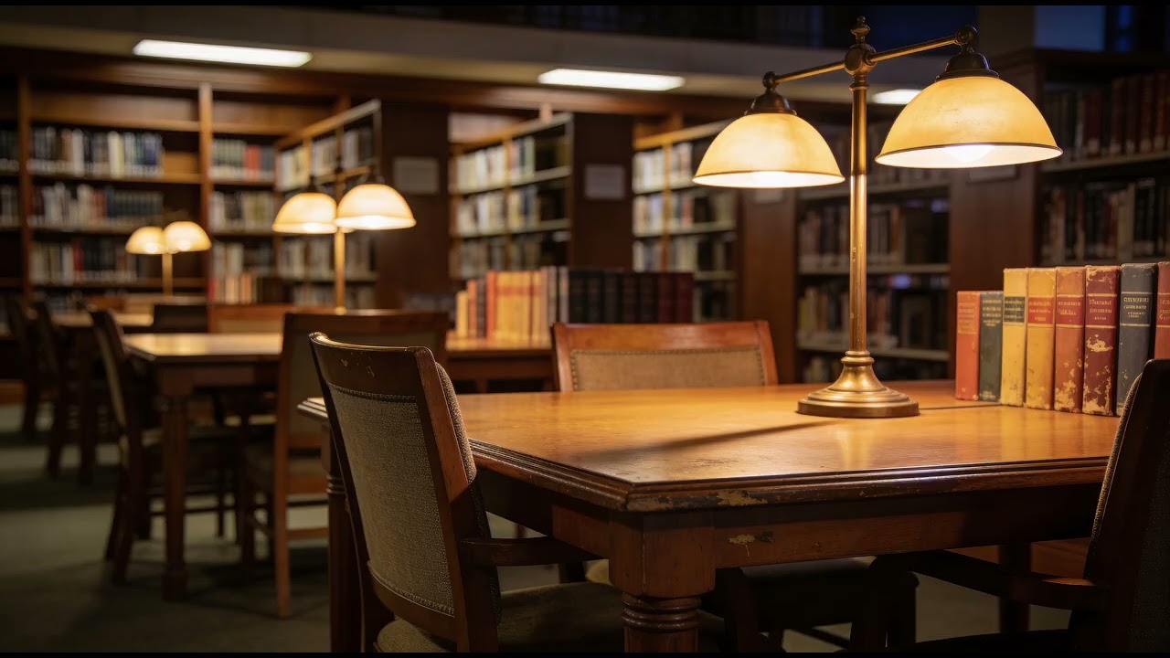 2 Hours of Night Library Study Music for Deep Focus