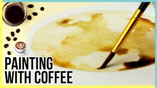 Art Challenge: Painting With Coffee ☕ | Painting The Moon | How To Paint The Moon With Coffee