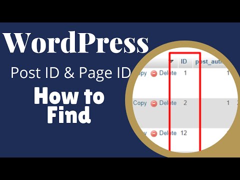 Post id, Page id - How to Find in WordPress