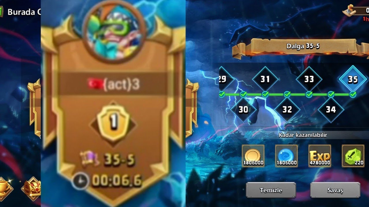 BCV 35 | HBM 35 | 6.6s | rank 1 | f2p | castle clash