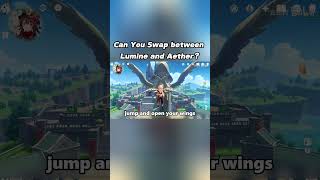 can you swap between lumine and aether? #genshin #genshintips #genshinimpact
