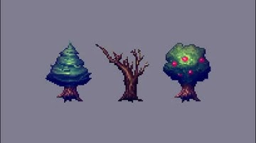 Sprite DLight - Instant normal maps for 2D graphics - DLight Trees Preview