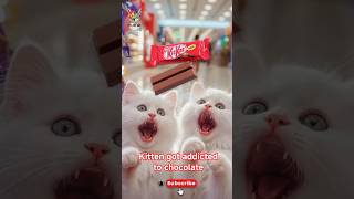 Kitten Is Addicted To Chocolate