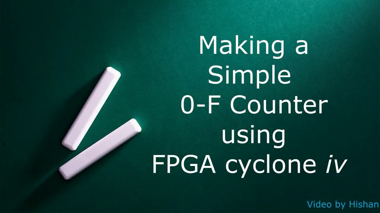 Making 0 to f counter using FPGA cyclone - YouTube