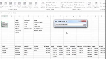 Dependent Dropdown using Indirect Function