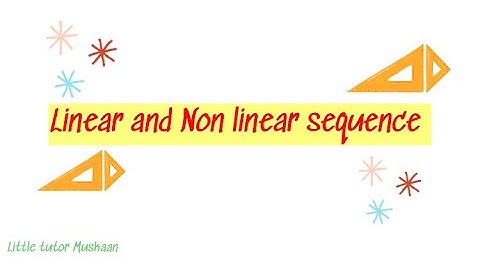 Linear and Non linear sequences | grade 3