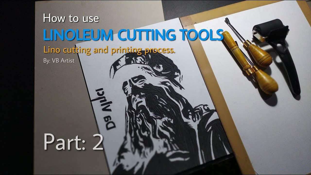 How to use linoleum cutting tools Lino cutting and printing process