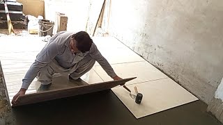 how to tile concrete floor. part 3.