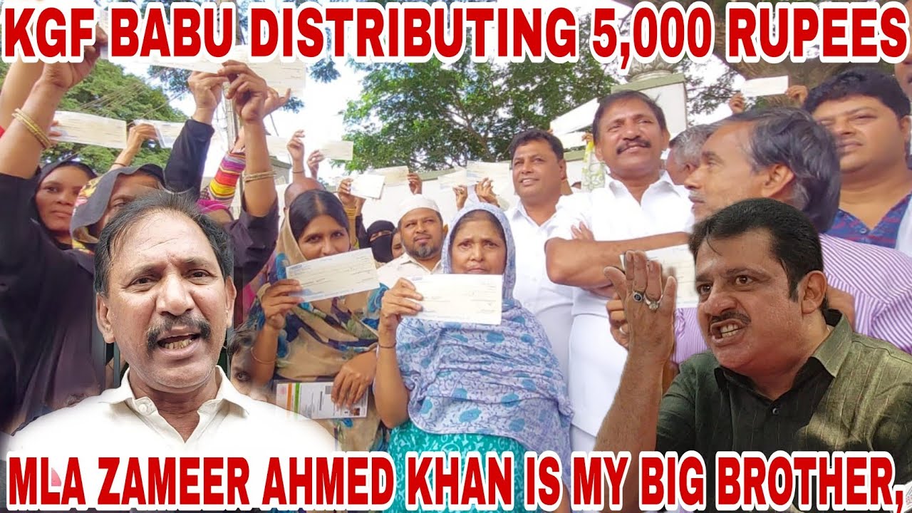 Babu Rind KGF babu Distributing 5,000 Rupees to Every Home in Chickpet ...