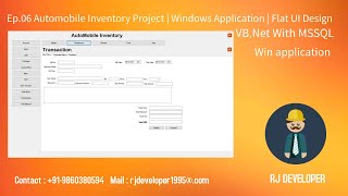 Ep.06 Automobile Inventory Project | Windows Application | Flat UI Design screenshot 2
