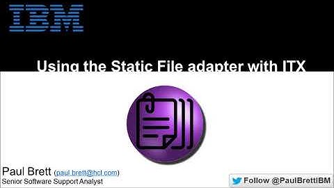 Using the Static File adapter with IBM Transformation Extender