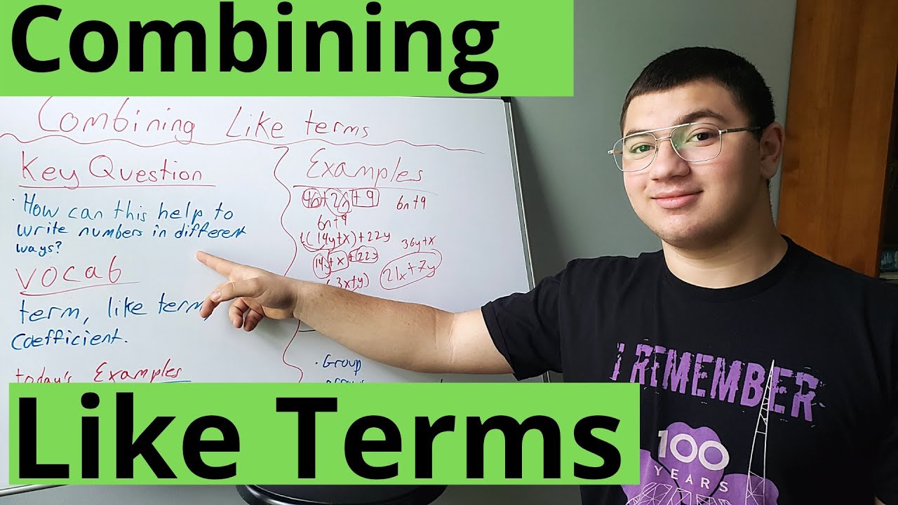 Combining Like Terms in 6th Grade Math - YouTube
