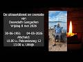 De uitvaartdienst en crematie van Deewdath Gangadien. Vrijdag 8 mei 2026.