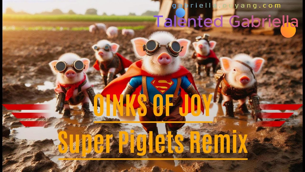 🎶Super Piglet Remix 🎶[Oinks of Joy #2] [Funny Kids Song][Animal Sound]🎶🐖💕