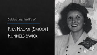 Funeral Service for Rita Naomi (Smoot) Runnels Swick