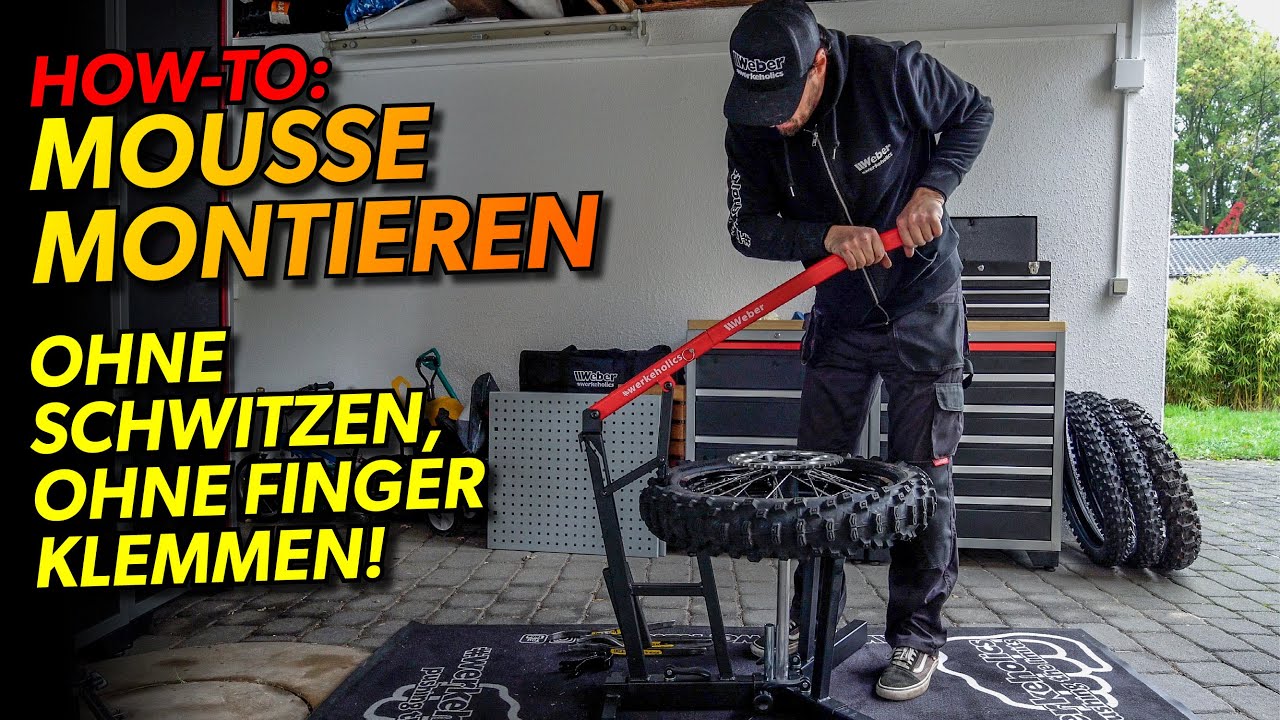 Mousse montieren: super einfach ein Moosgummi mit einem Reifenmontiergerät montieren und demontieren