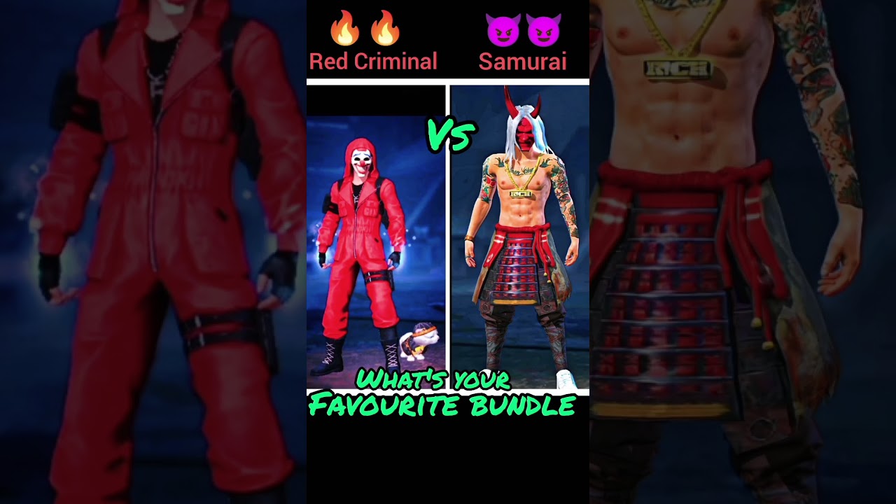 Red Criminal vs samurai # free  fire MR BRANDED FF